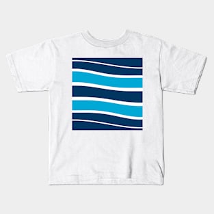 Blue Striations Kids T-Shirt